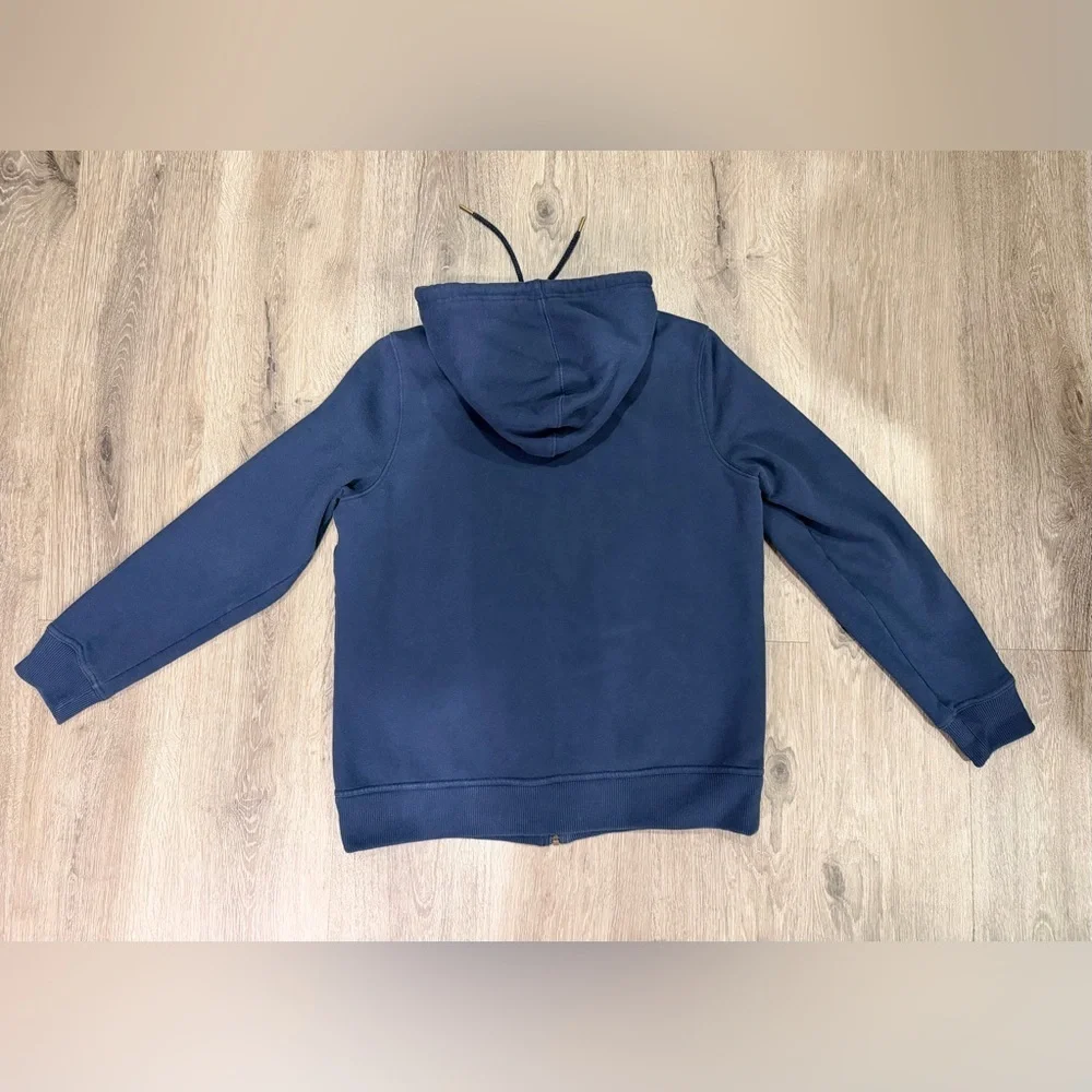 L.L. Bean Dark Blue Hoodie with Plaid Lining